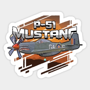 P51 Mustang Pilot Gift Battle of Britain Sticker